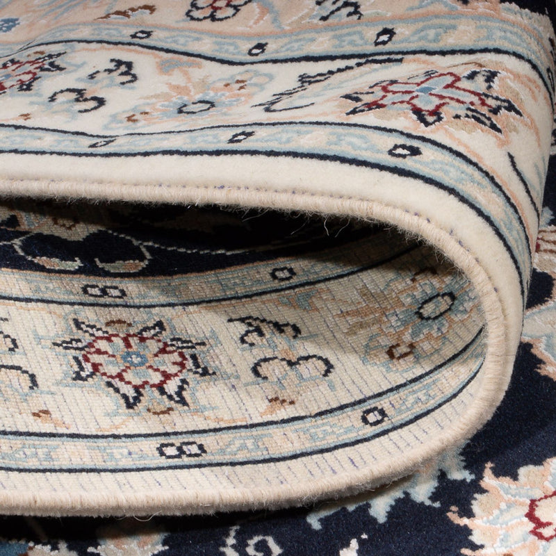 Alfombra Persa - Nain - Prima - 132 x 74 cm - azul oscuro