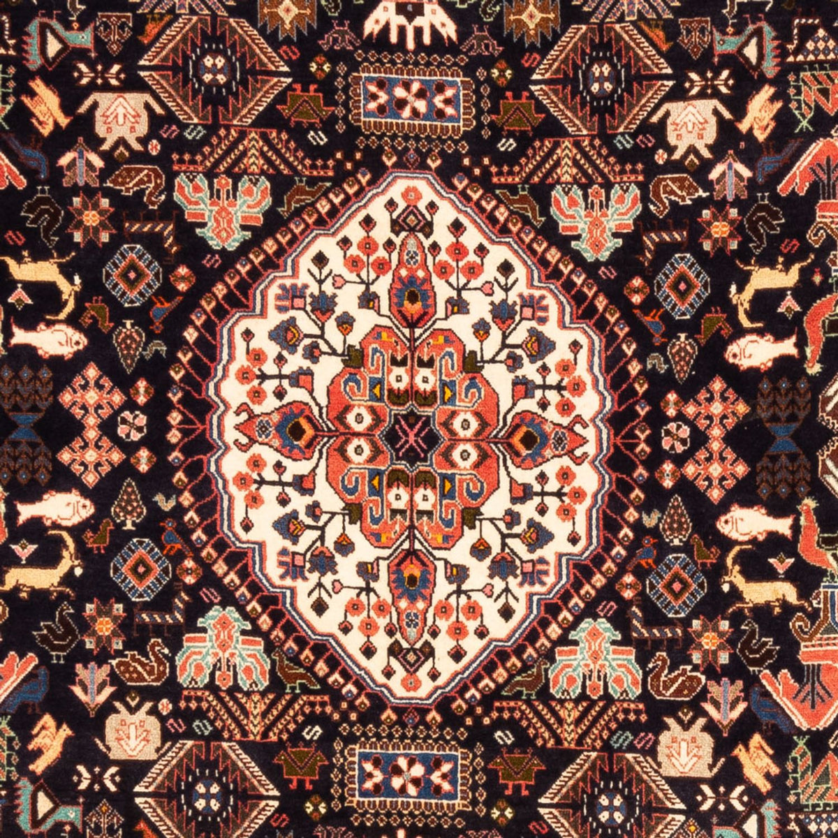 Alfombra persa - Nómada - 252 x 155 cm - azul oscuro