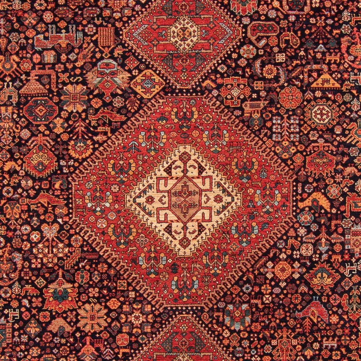 Alfombra persa - Nómada - 295 x 213 cm - azul oscuro