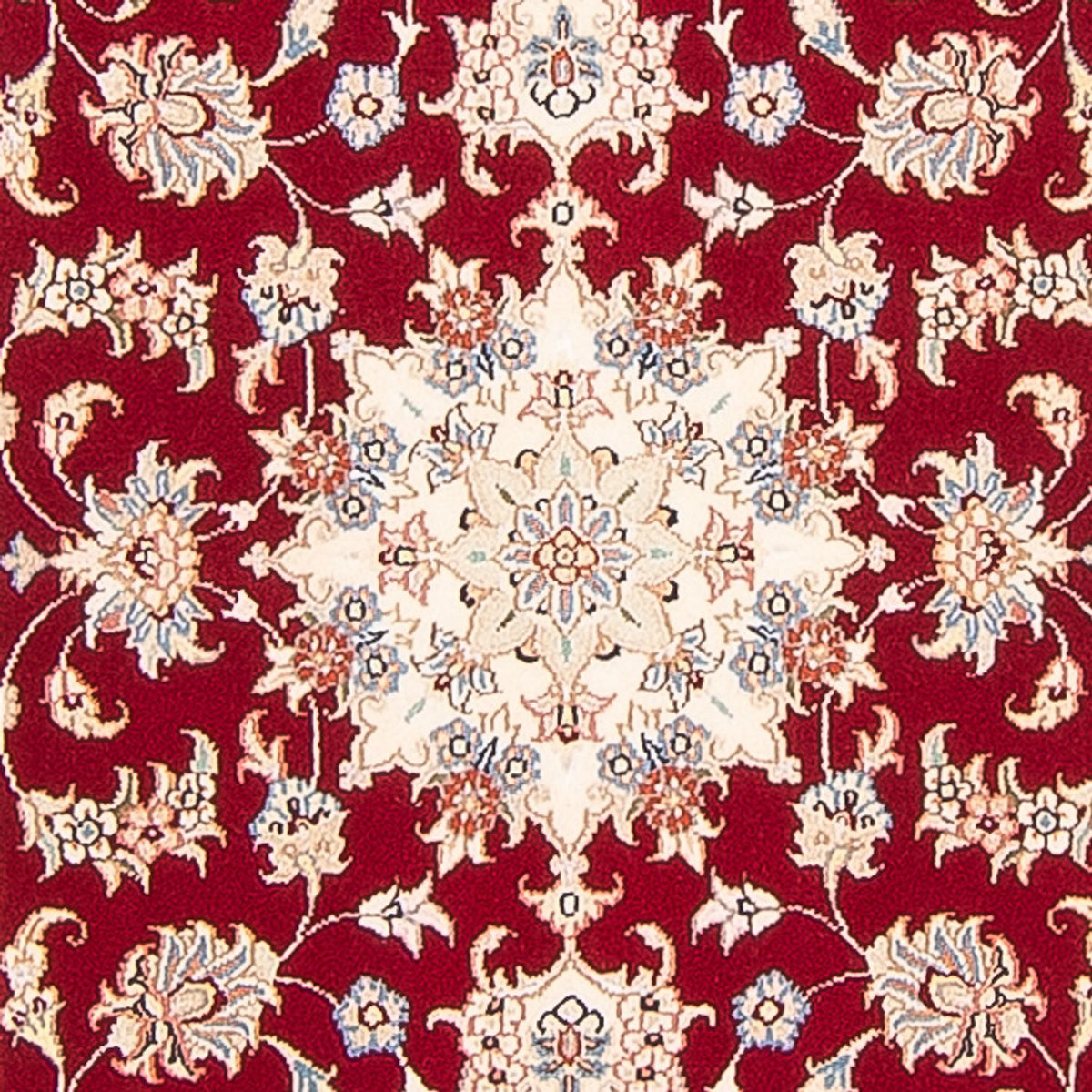 Alfombra de pasillo Alfombra Persa - Tabriz - Real - 305 x 80 cm - rojo
