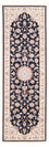 Alfombra de pasillo Alfombra Persa - Tabriz - Real - 252 x 81 cm - azul oscuro