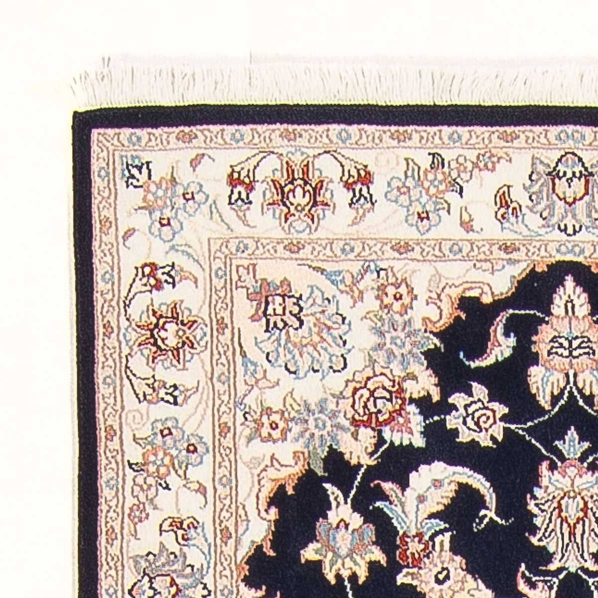 Alfombra de pasillo Alfombra Persa - Tabriz - Real - 251 x 80 cm - azul oscuro