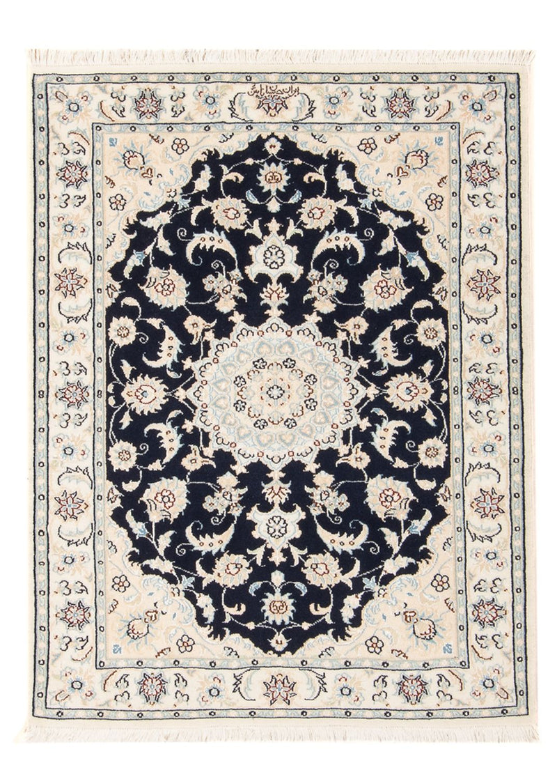 Alfombra Persa - Nain - Prima - 117 x 81 cm - azul oscuro