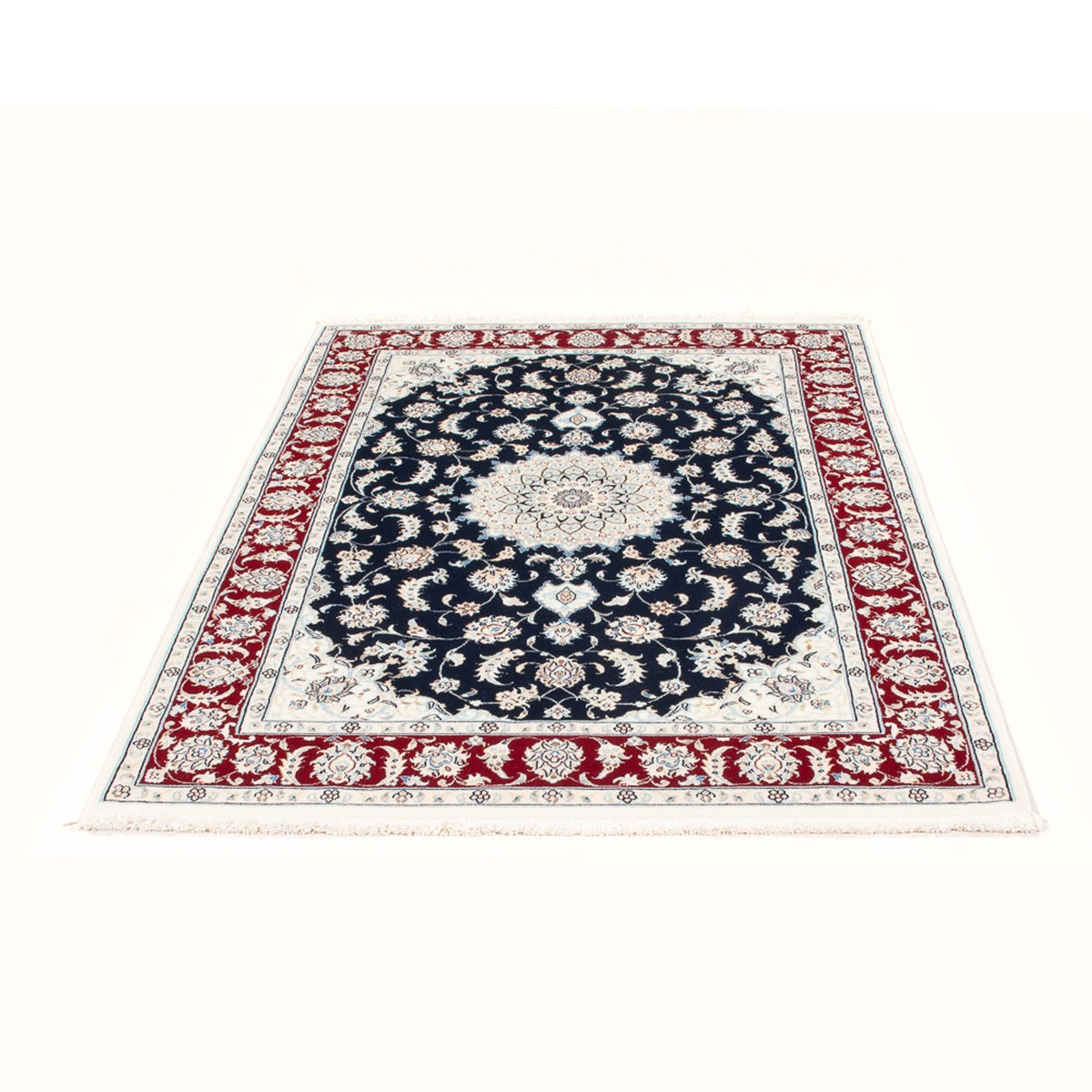Alfombra Persa - Nain - Real - 178 x 120 cm - azul oscuro