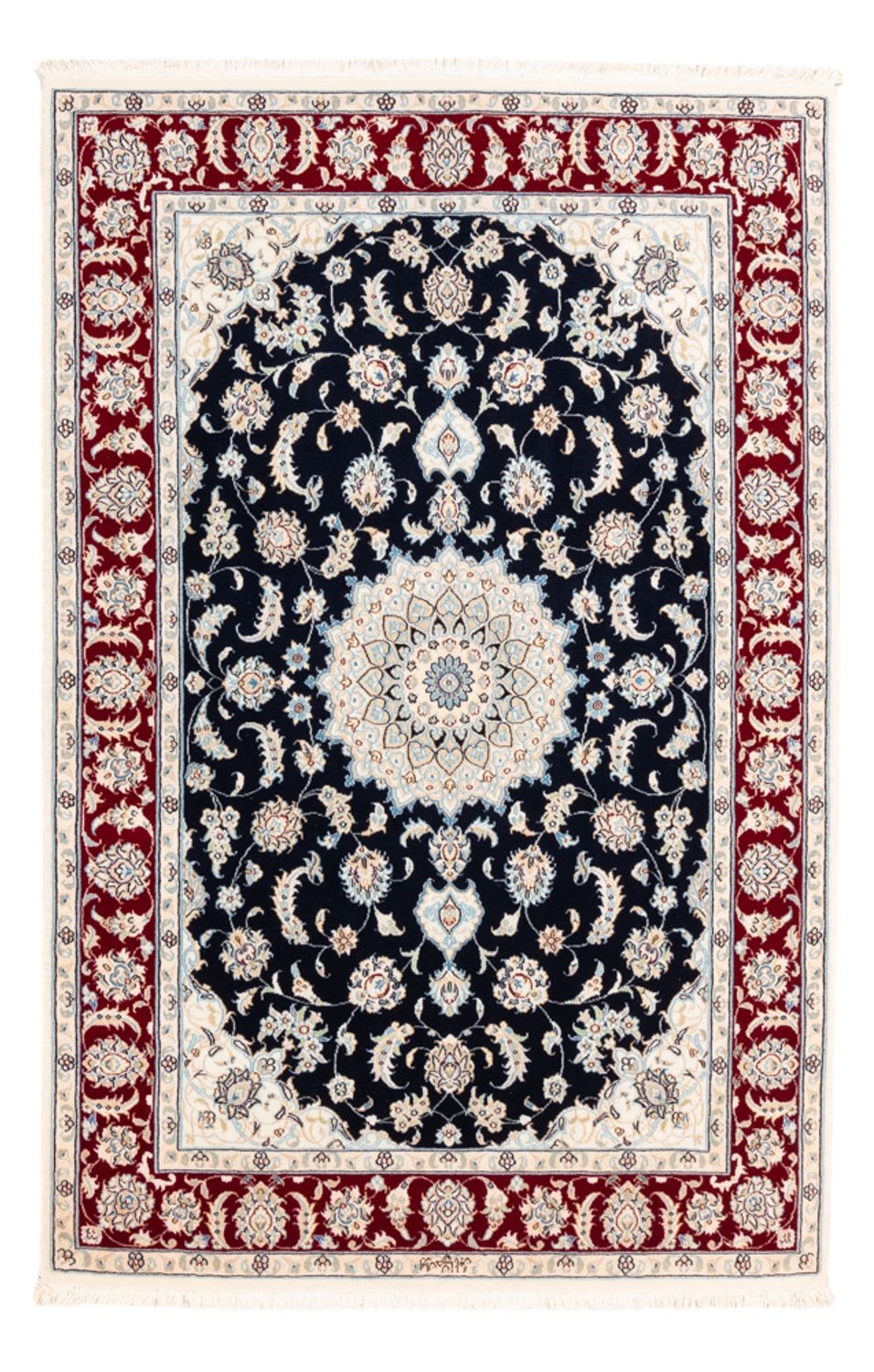 Alfombra Persa - Nain - Prima - 180 x 118 cm - azul oscuro