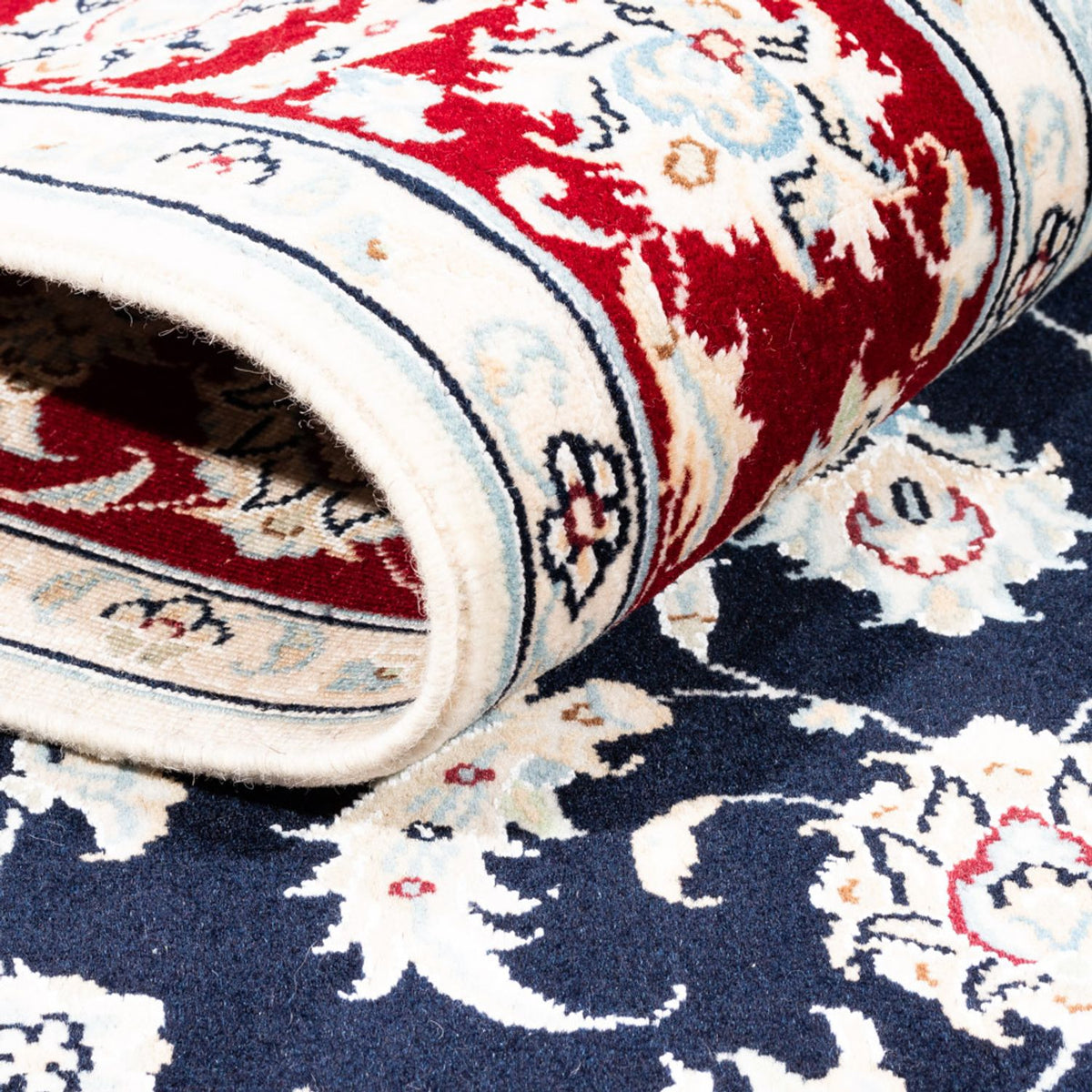 Alfombra Persa - Nain - Prima - 180 x 118 cm - azul oscuro