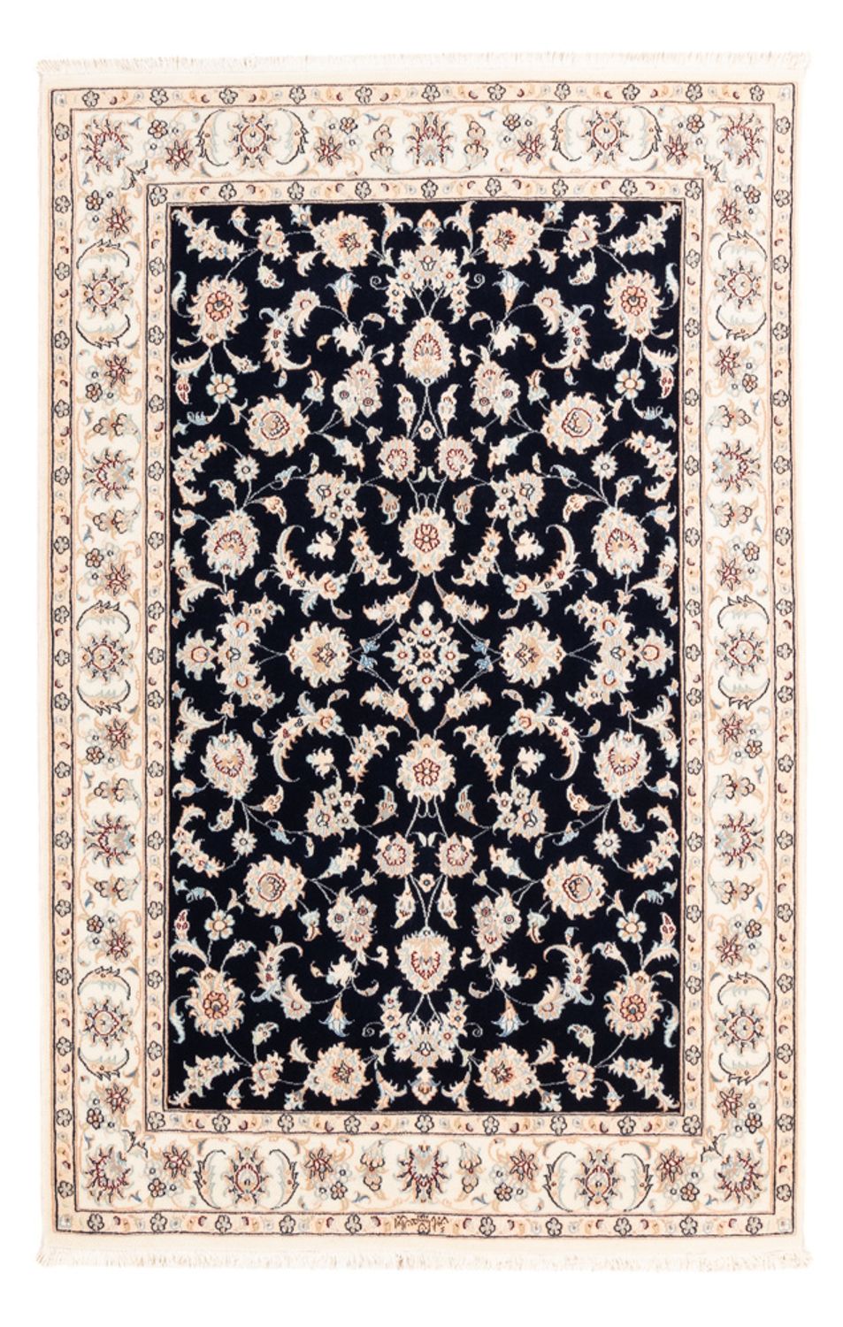 Alfombra Persa - Nain - Prima - 174 x 120 cm - azul oscuro