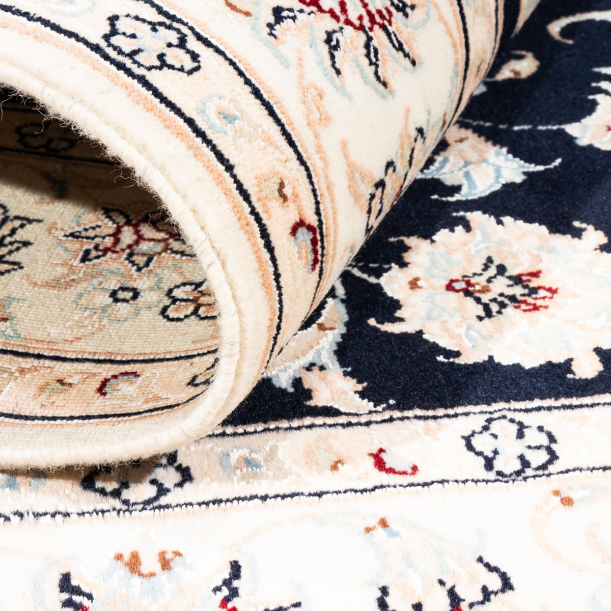 Alfombra Persa - Nain - Prima - 174 x 120 cm - azul oscuro