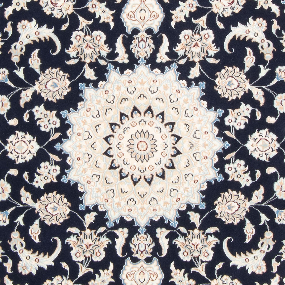 Alfombra Persa - Nain - Real - 158 x 108 cm - azul oscuro