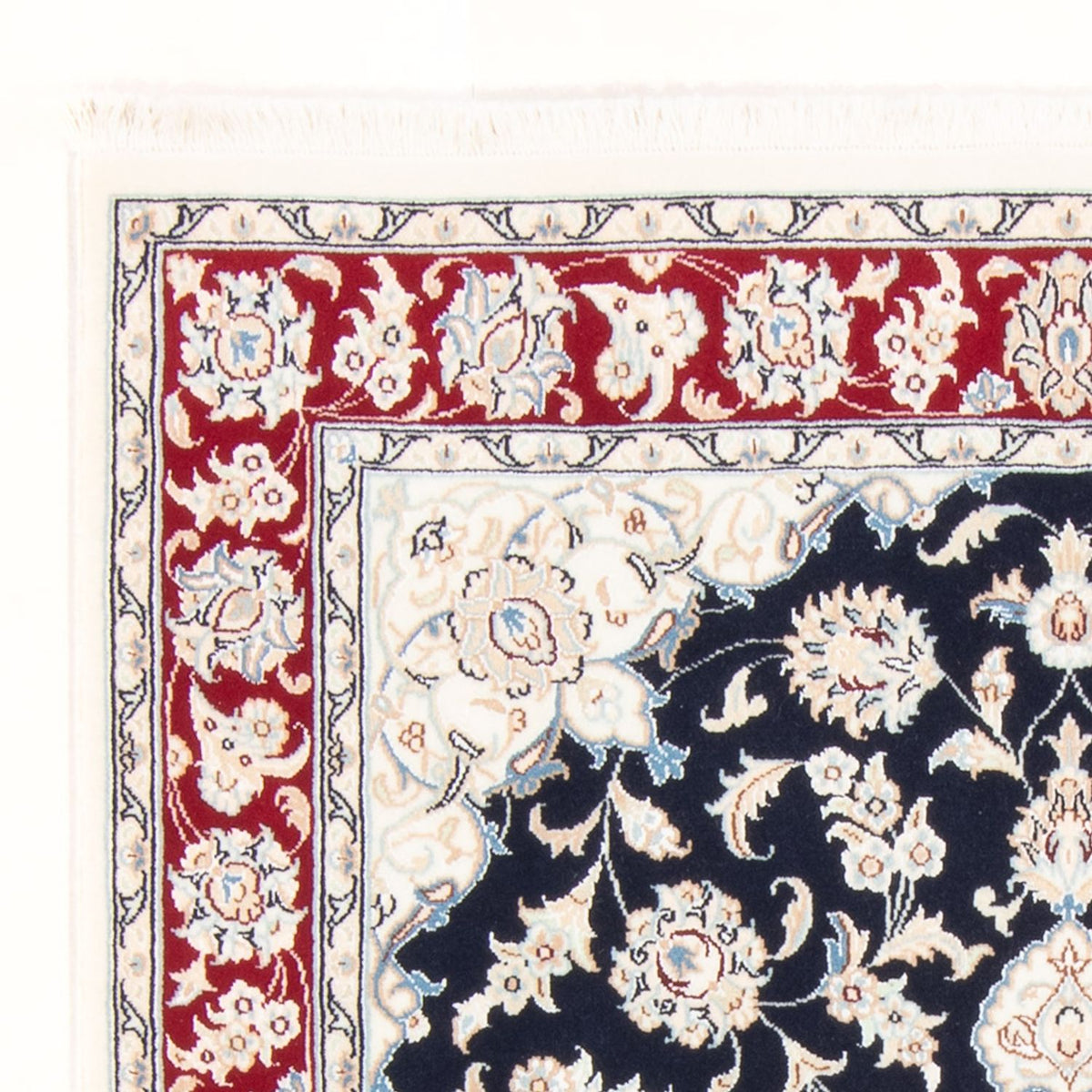 Alfombra Persa - Nain - Real - 158 x 108 cm - azul oscuro