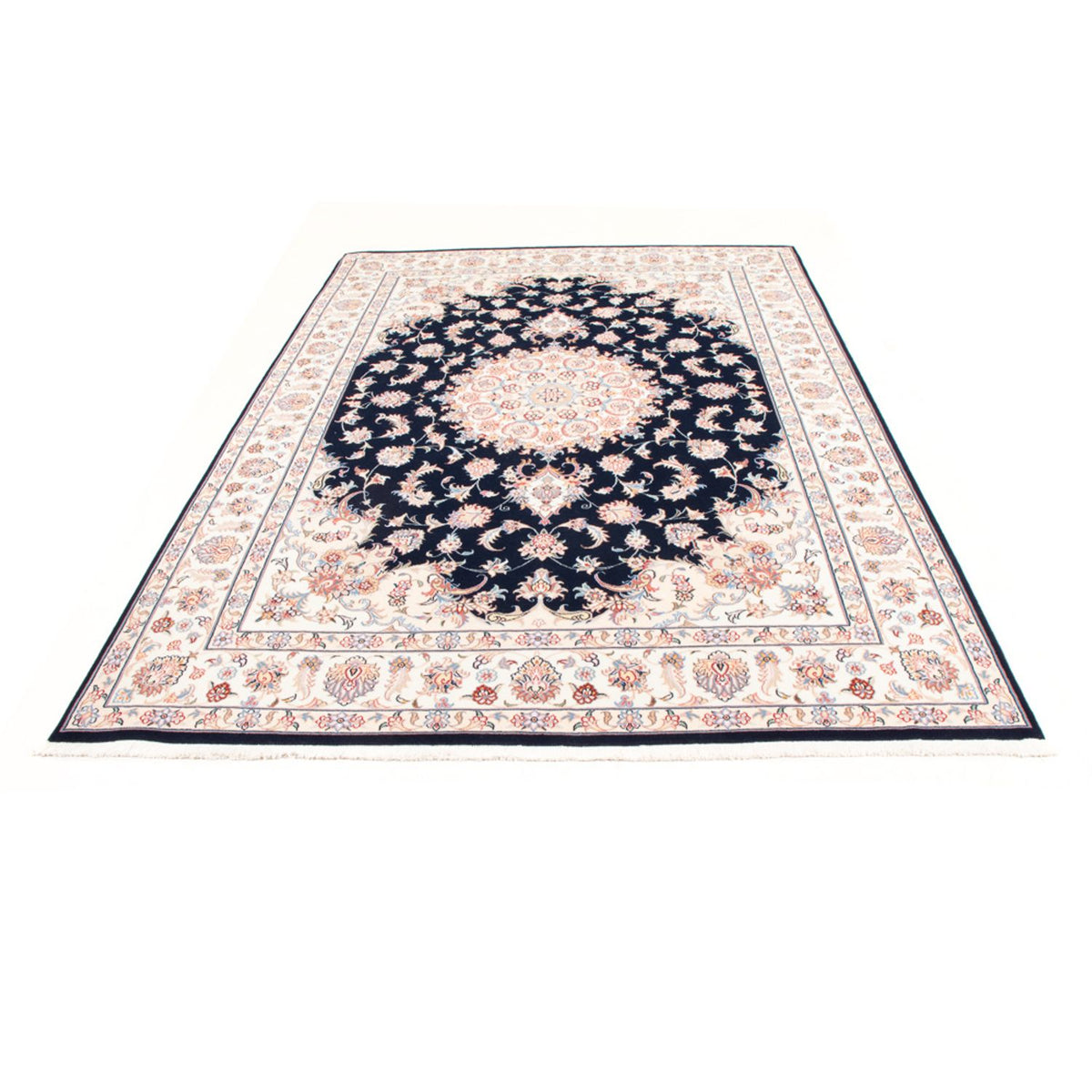 Alfombra Persa - Tabriz - Real - 245 x 167 cm - azul oscuro