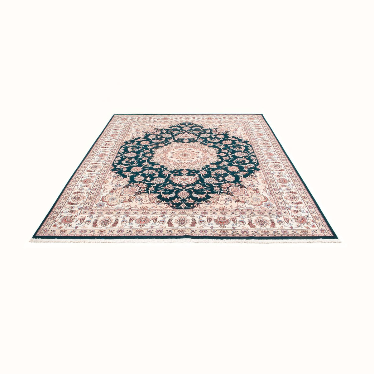 Alfombra Persa - Tabriz - Real - 251 x 195 cm - verde