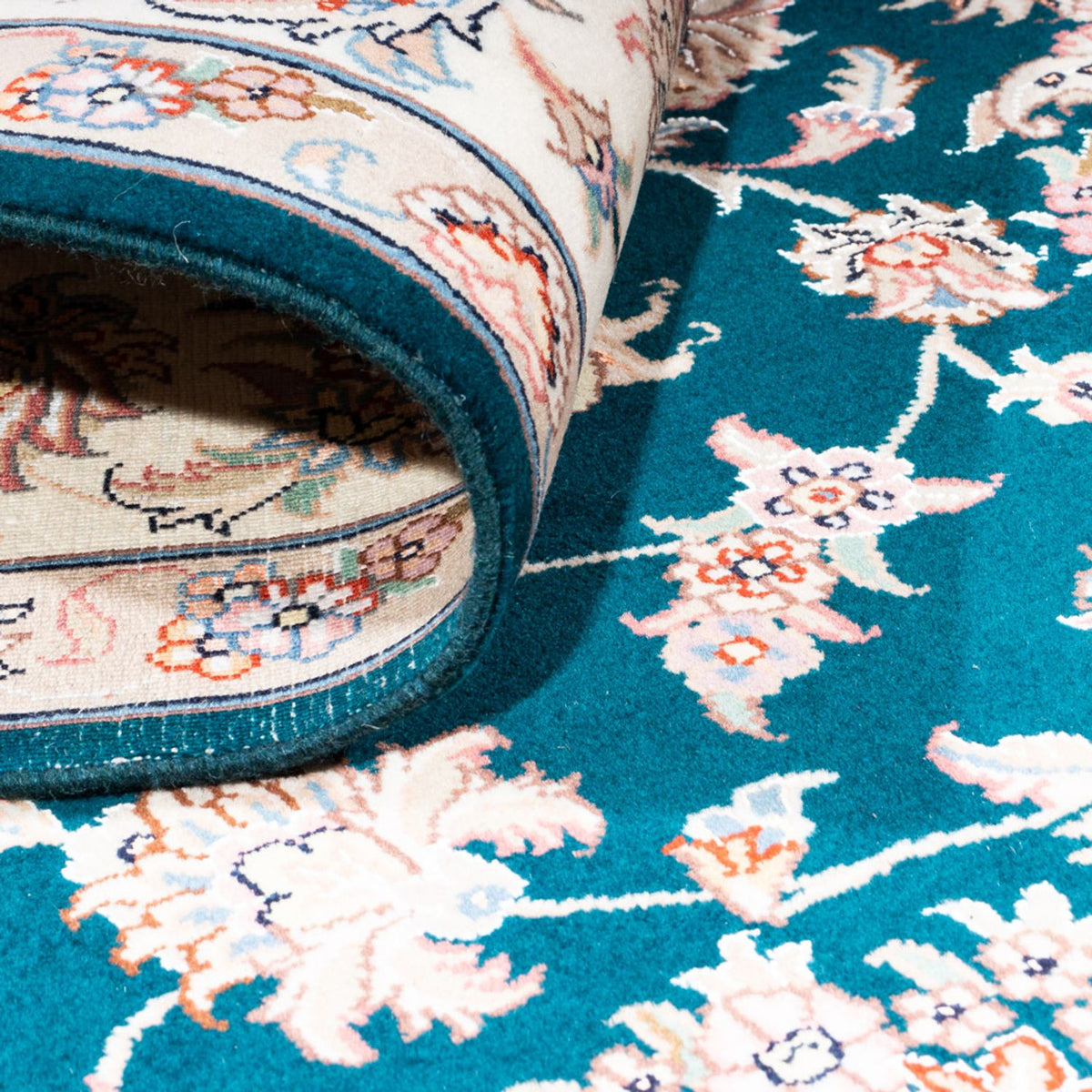 Alfombra Persa - Tabriz - Real - 235 x 168 cm - verde oscuro