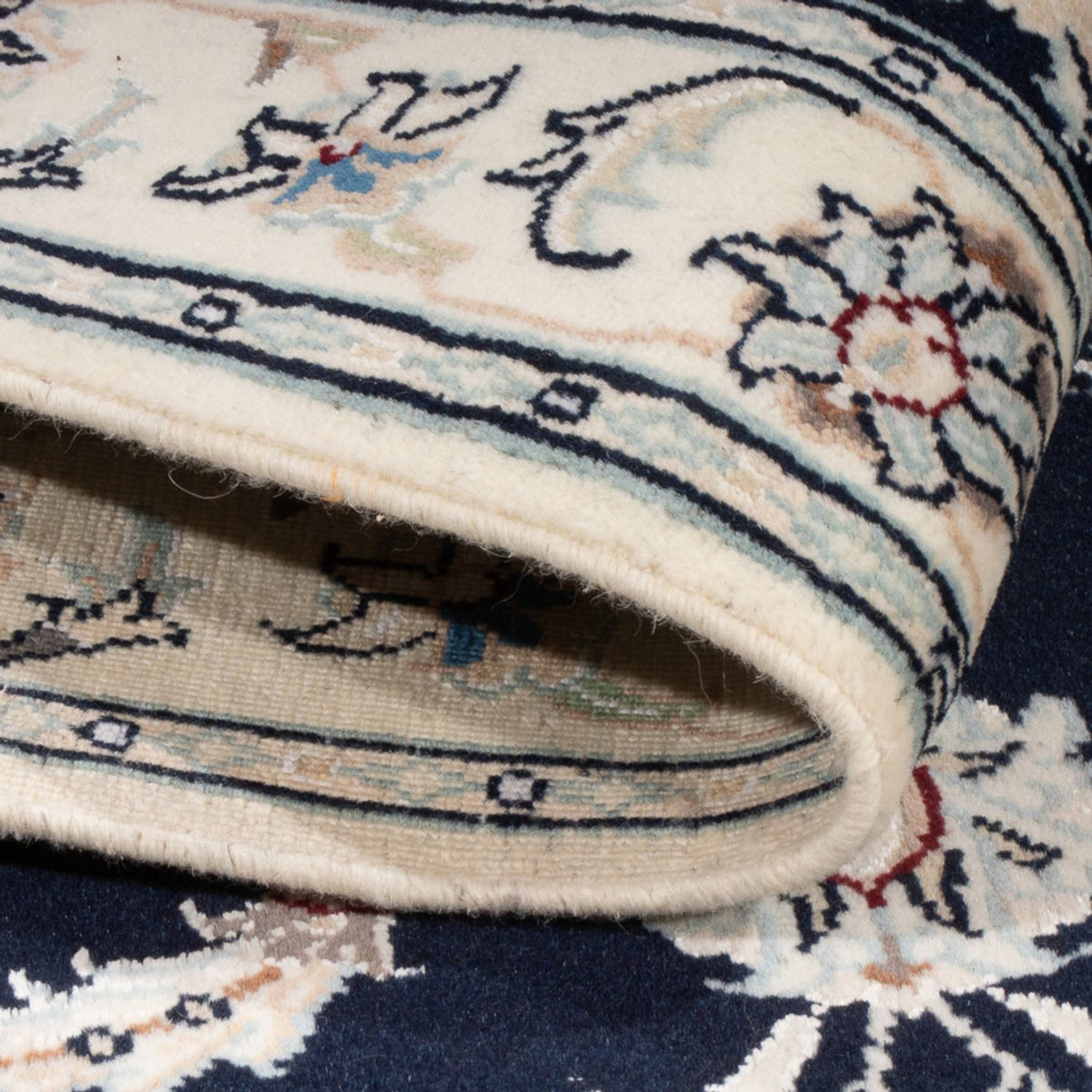 Alfombra Persa - Nain - Prima - 116 x 80 cm - azul oscuro