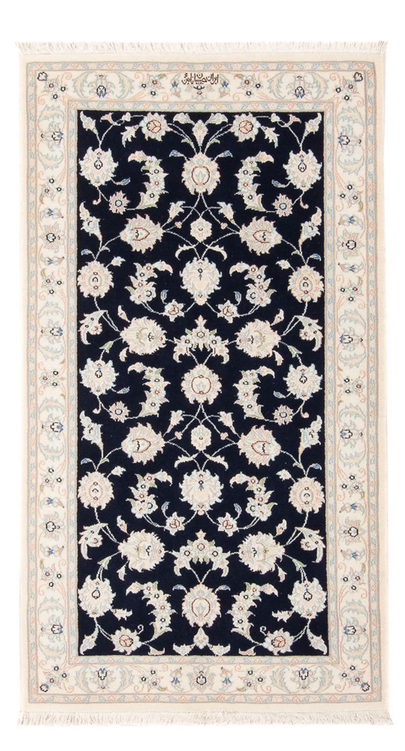 Alfombra Persa - Nain - Prima - 138 x 75 cm - azul oscuro