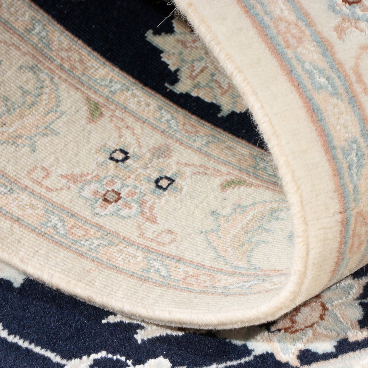 Alfombra Persa - Nain - Prima - 138 x 75 cm - azul oscuro