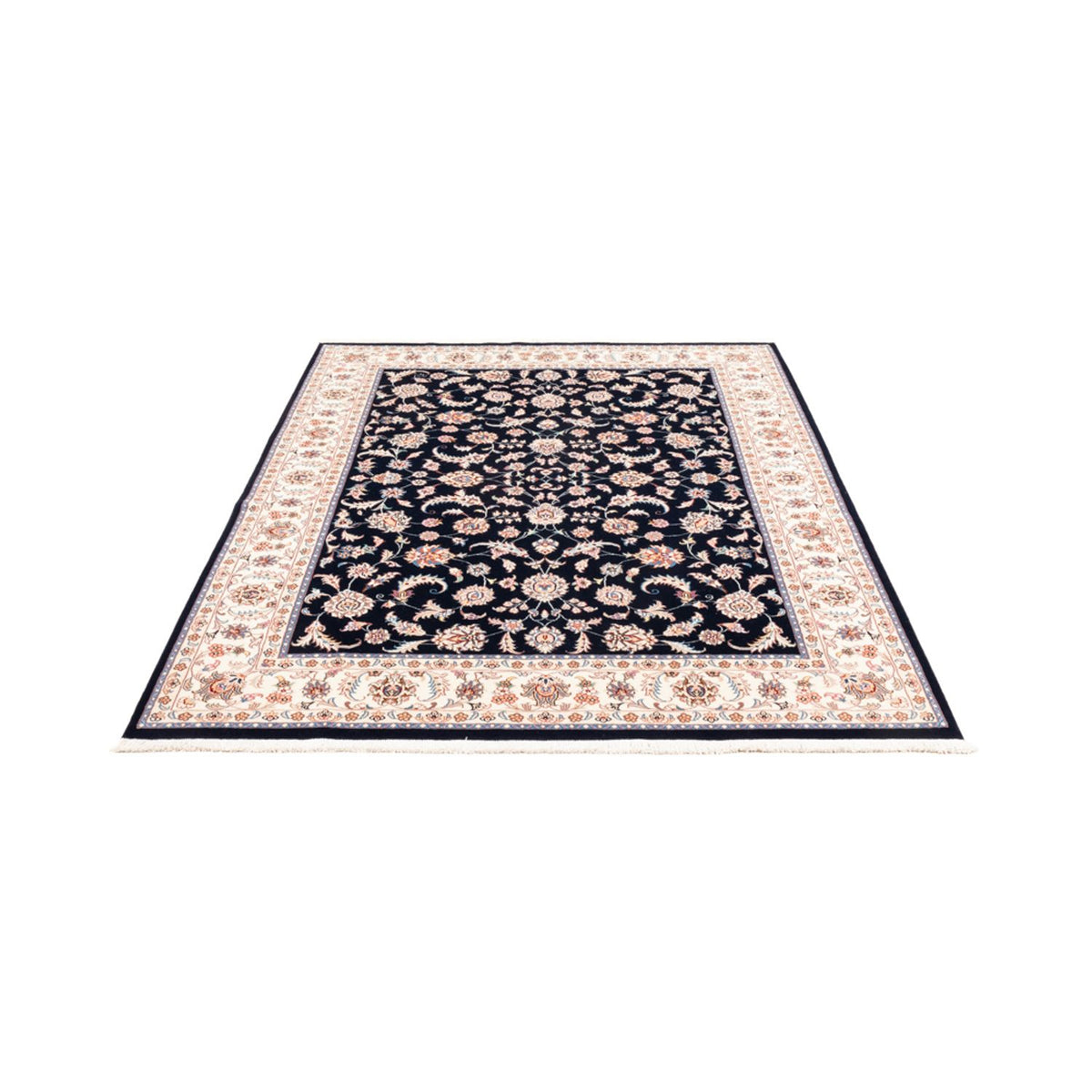 Alfombra persa - Tabriz - 200 x 148 cm - azul oscuro