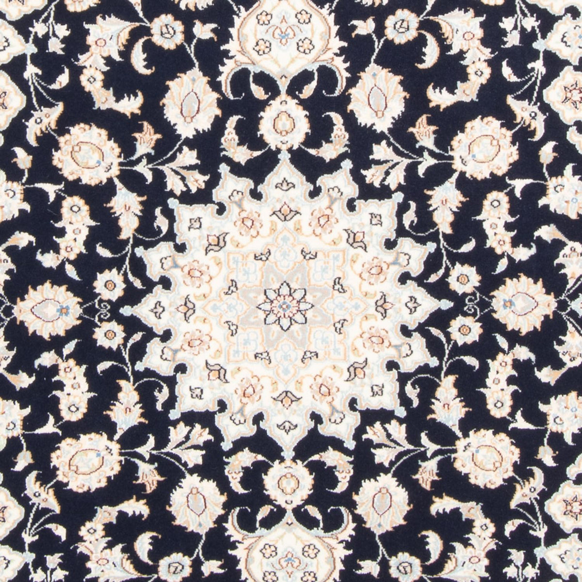 Alfombra Persa - Nain - Real - 173 x 118 cm - azul oscuro
