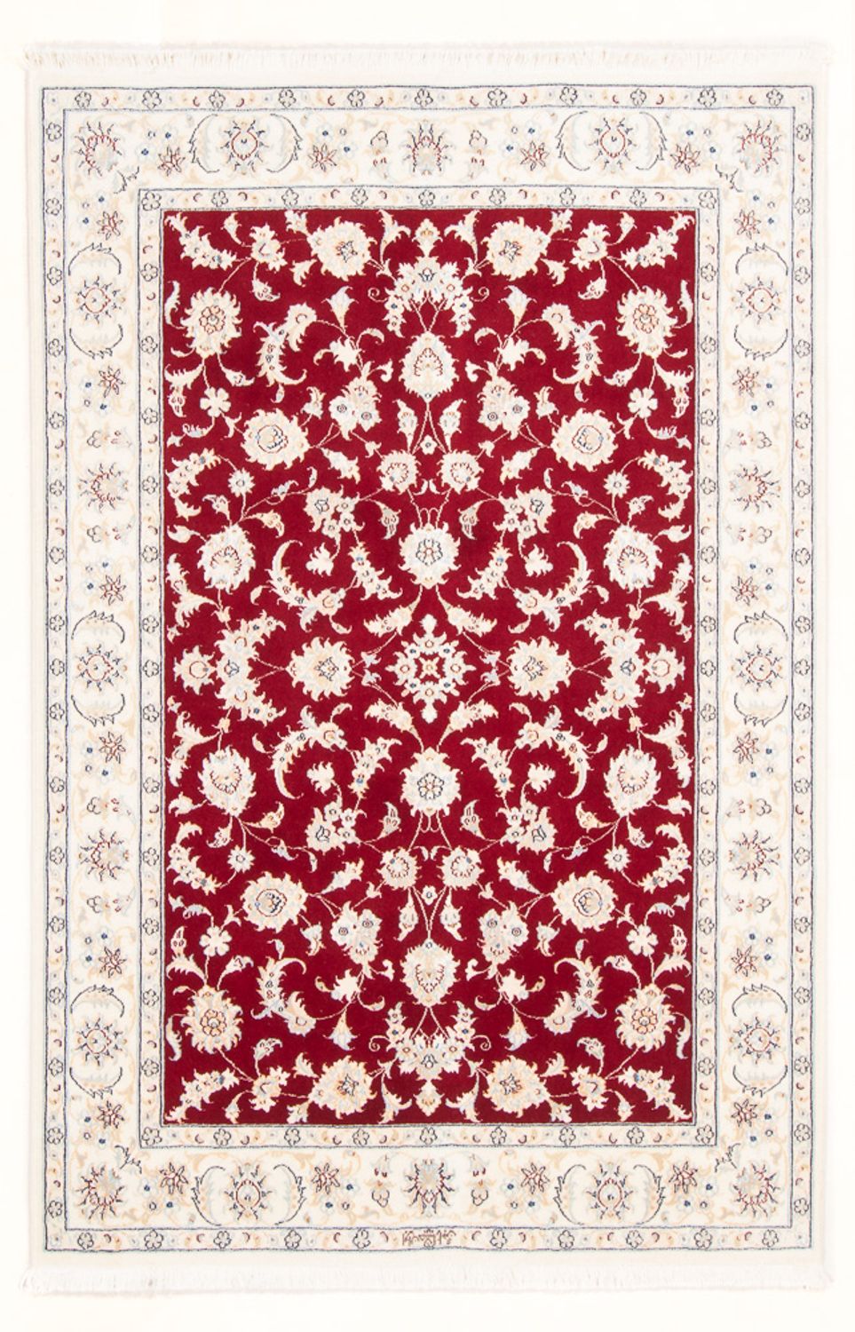 Alfombra Persa - Nain - Real - 174 x 119 cm - rojo