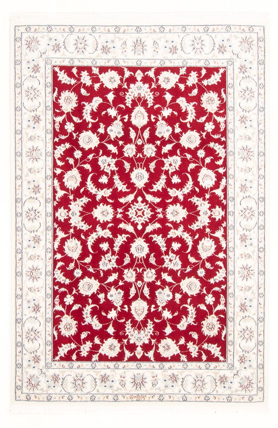 Alfombra Persa - Nain - Real - 177 x 120 cm - rojo