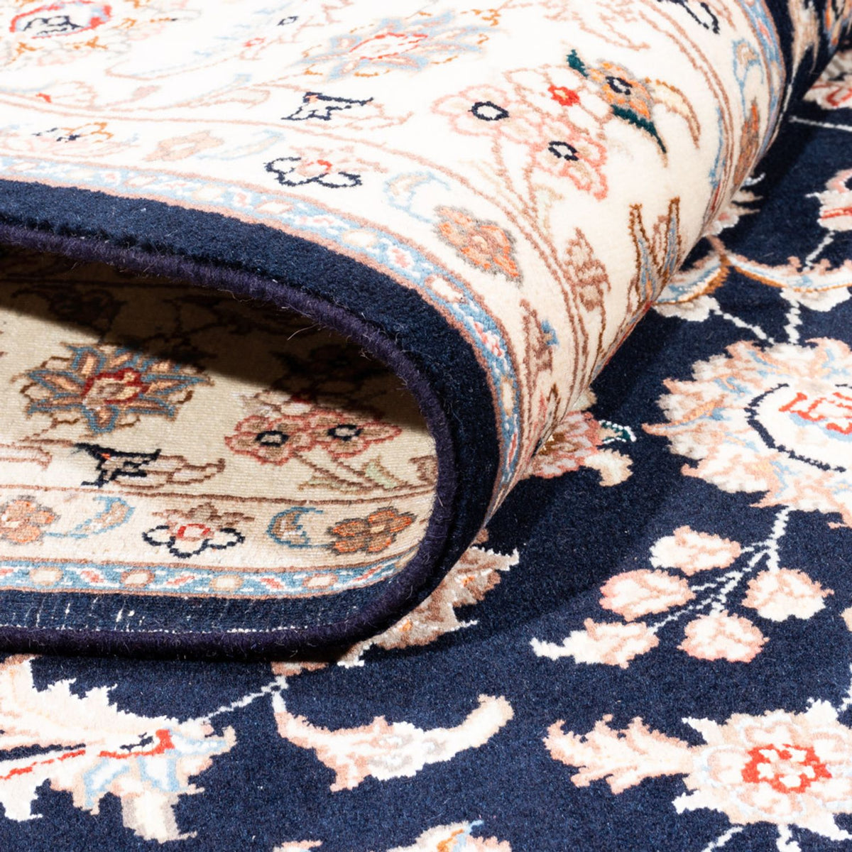 Alfombra persa - Tabriz - 200 x 150 cm - azul oscuro