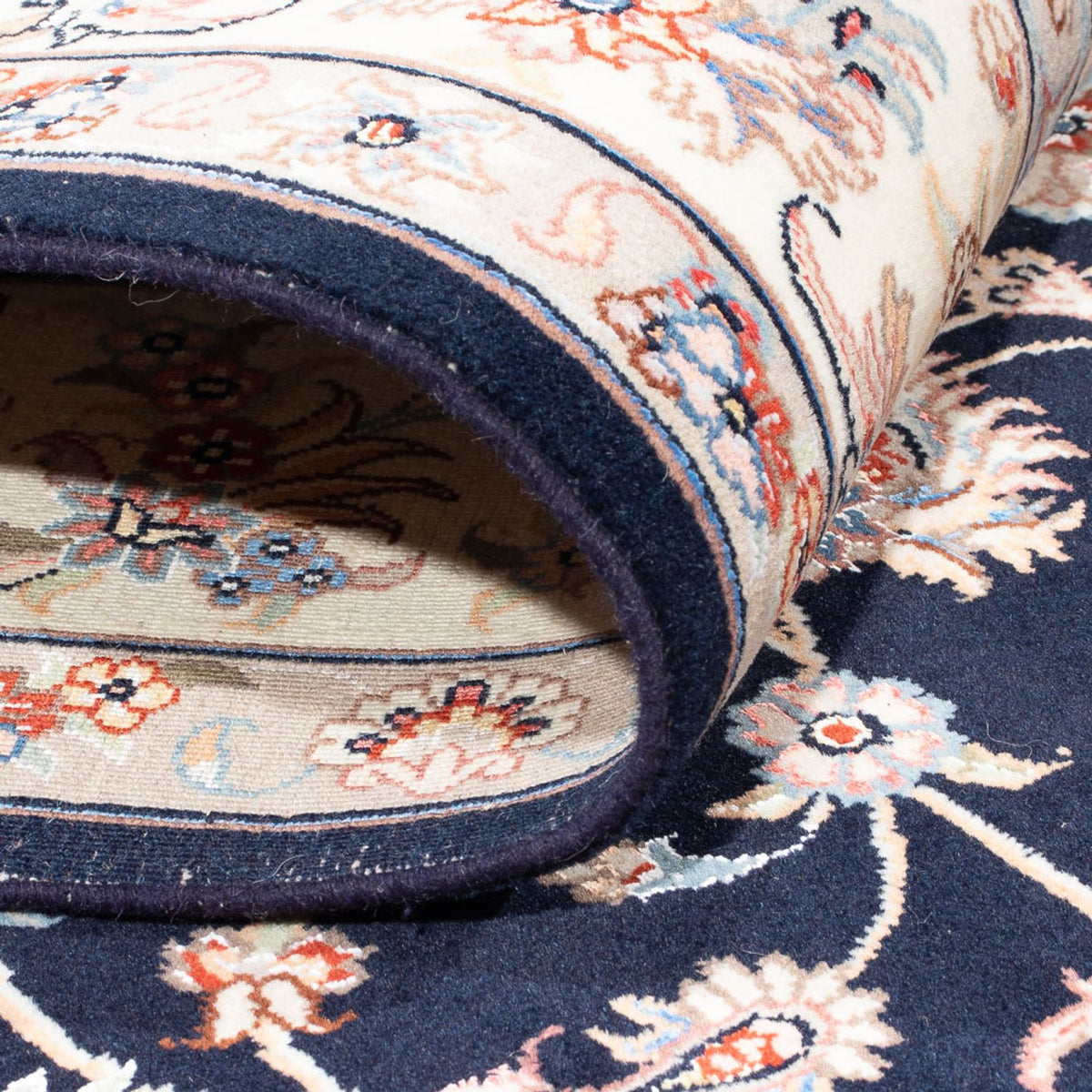 Alfombra Persa - Tabriz - Real - 236 x 169 cm - azul oscuro