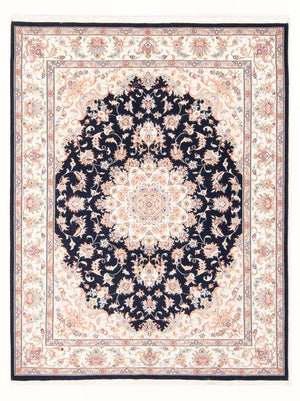 Alfombra Persa - Tabriz - Real - 197 x 149 cm - azul oscuro