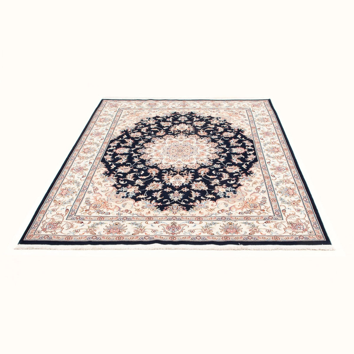 Alfombra Persa - Tabriz - Real - 197 x 149 cm - azul oscuro