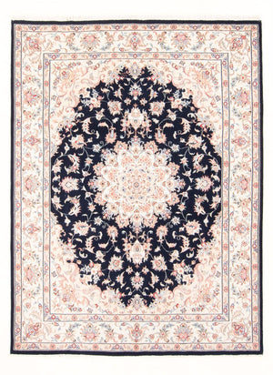 Alfombra Persa - Tabriz - Real - 203 x 150 cm - azul oscuro