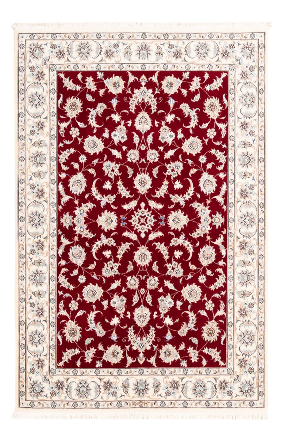 Alfombra Persa - Nain - Prima - 176 x 120 cm - rojo