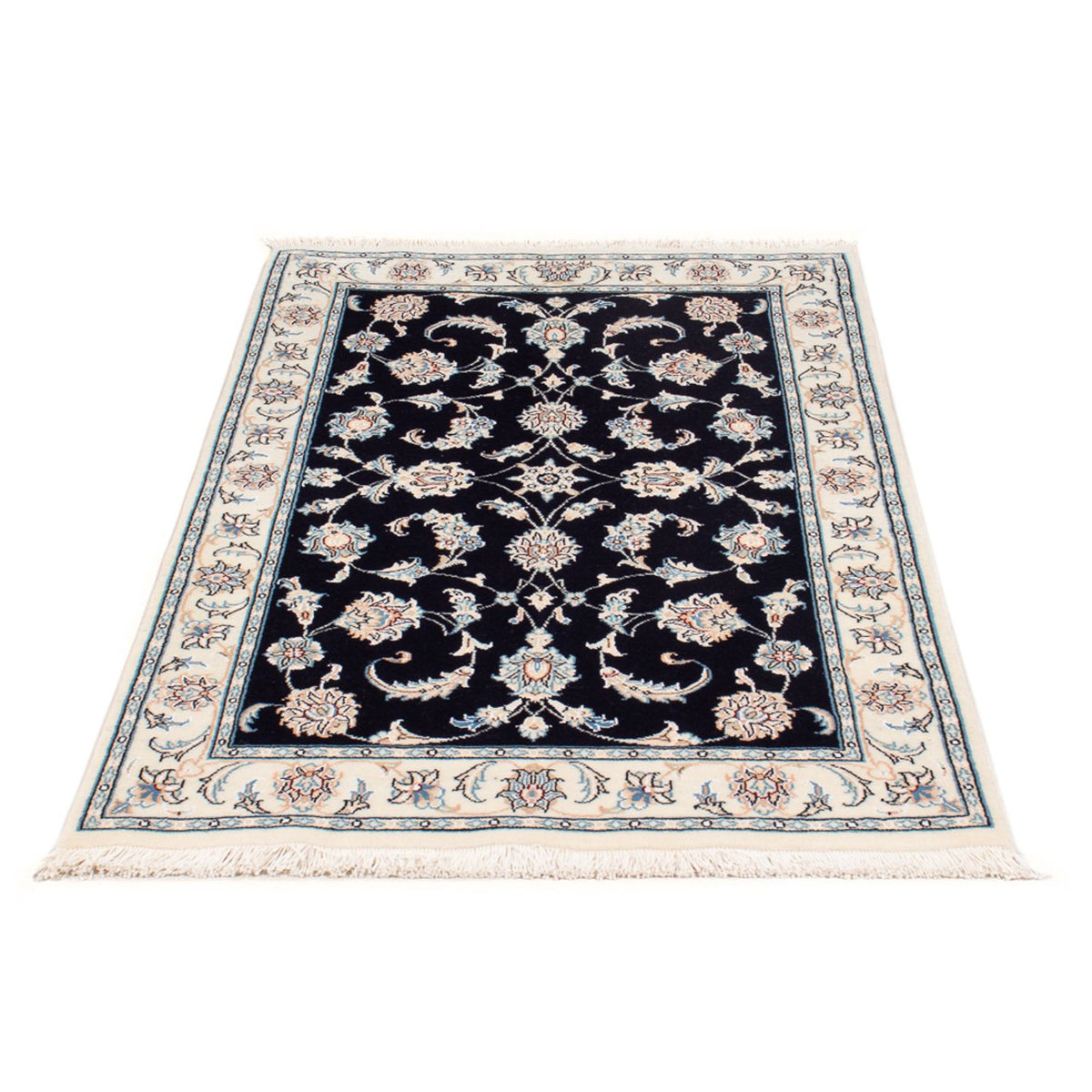 Alfombra Persa - Nain - Prima - 125 x 80 cm - azul oscuro