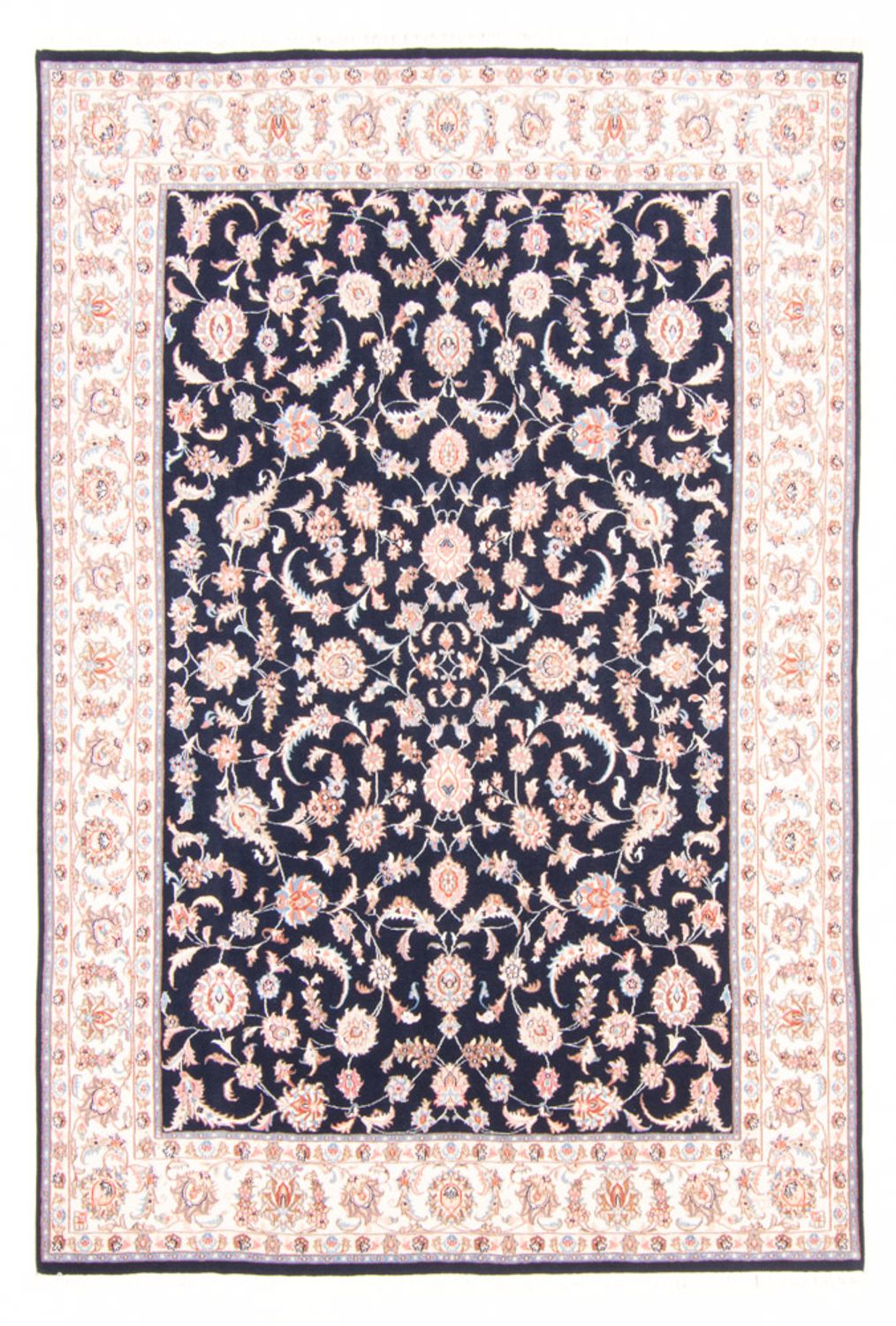 Alfombra Persa - Tabriz - Real - 236 x 166 cm - azul oscuro