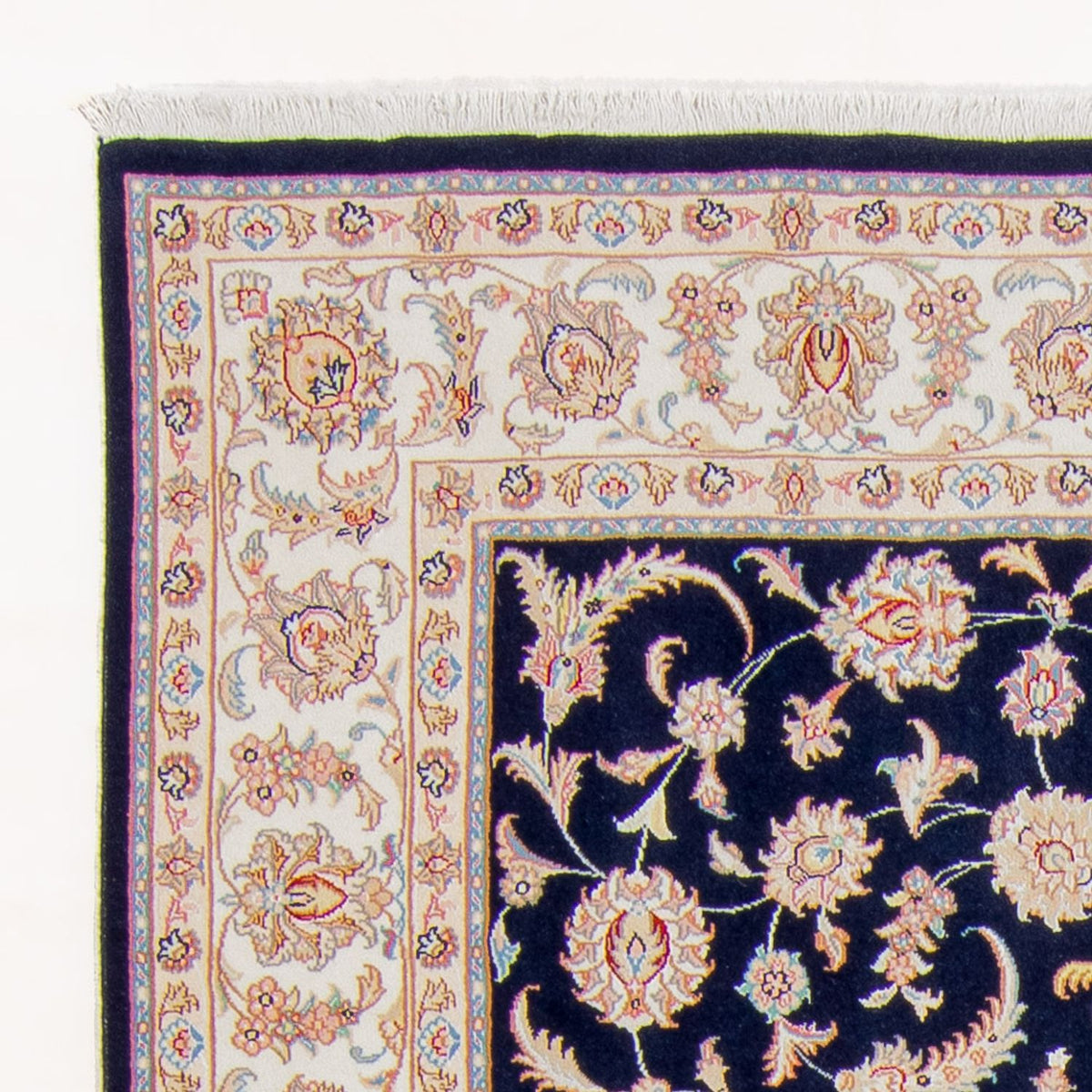 Alfombra Persa - Tabriz - Real - 234 x 167 cm - azul oscuro