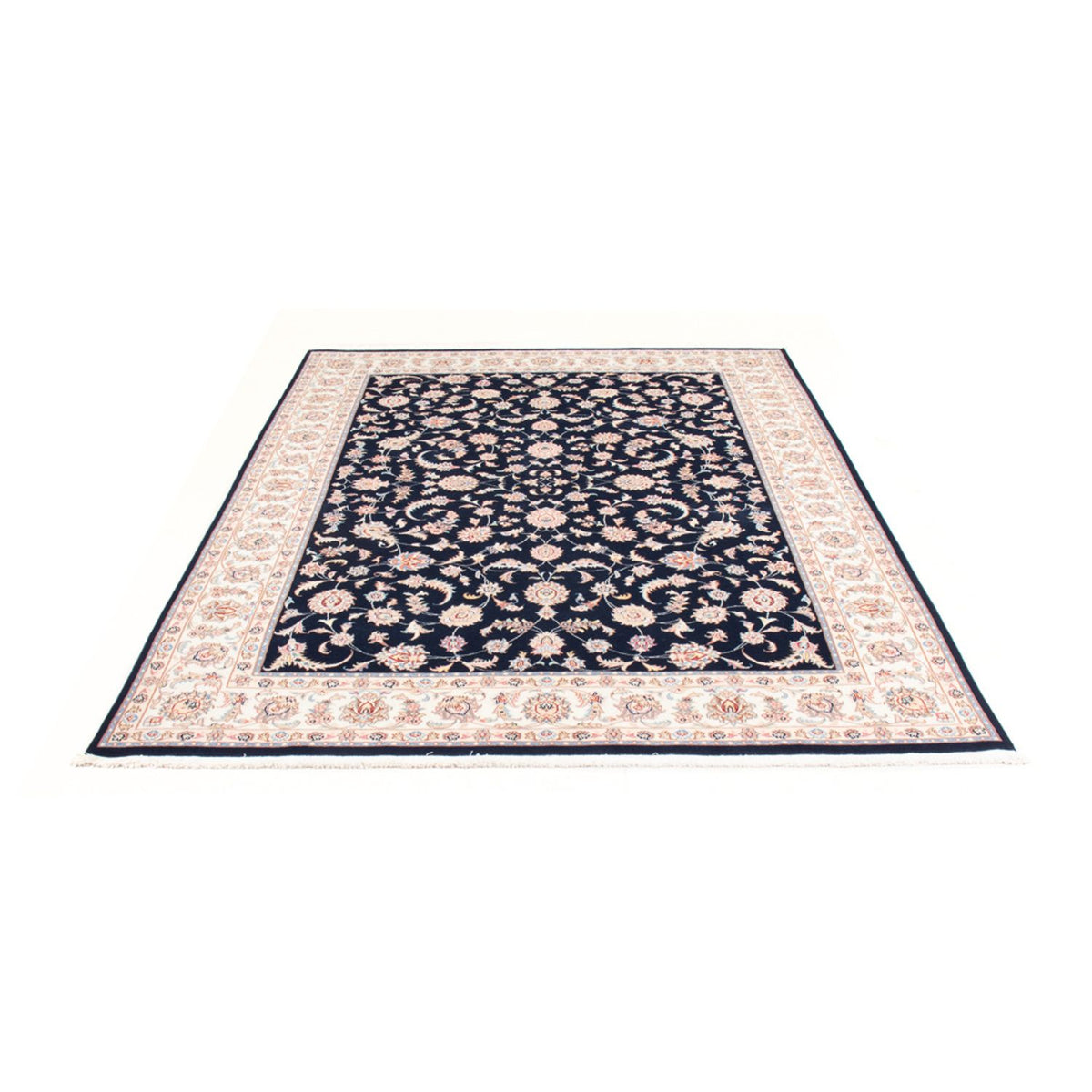 Alfombra Persa - Tabriz - Real - 234 x 167 cm - azul oscuro