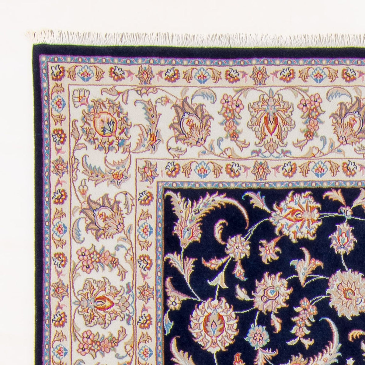Alfombra Persa - Tabriz - Real - 241 x 168 cm - azul oscuro