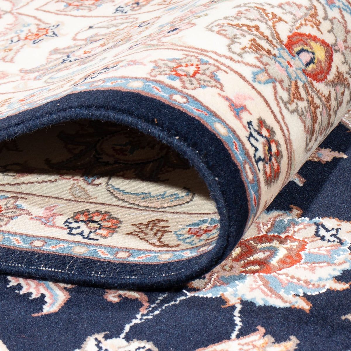 Alfombra Persa - Tabriz - Real - 241 x 168 cm - azul oscuro