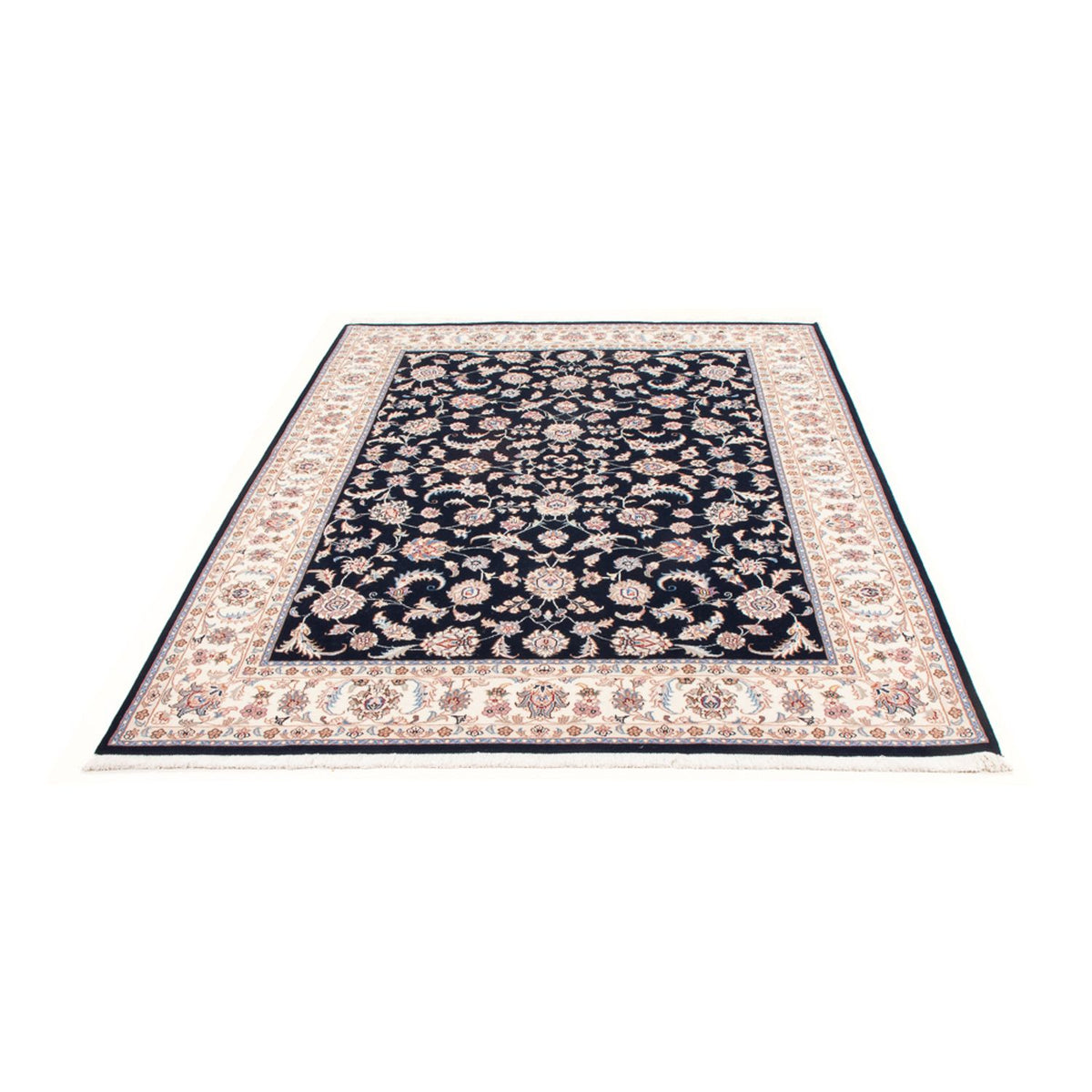 Alfombra Persa - Tabriz - Real - 202 x 151 cm - azul oscuro