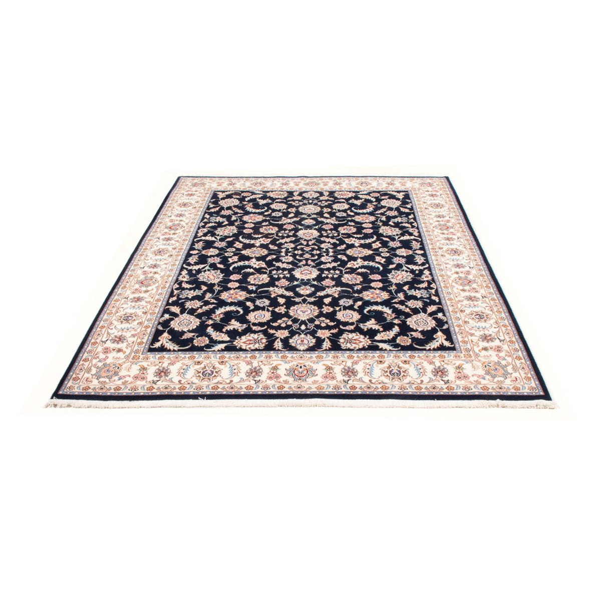 Alfombra Persa - Tabriz - Real - 200 x 149 cm - azul oscuro