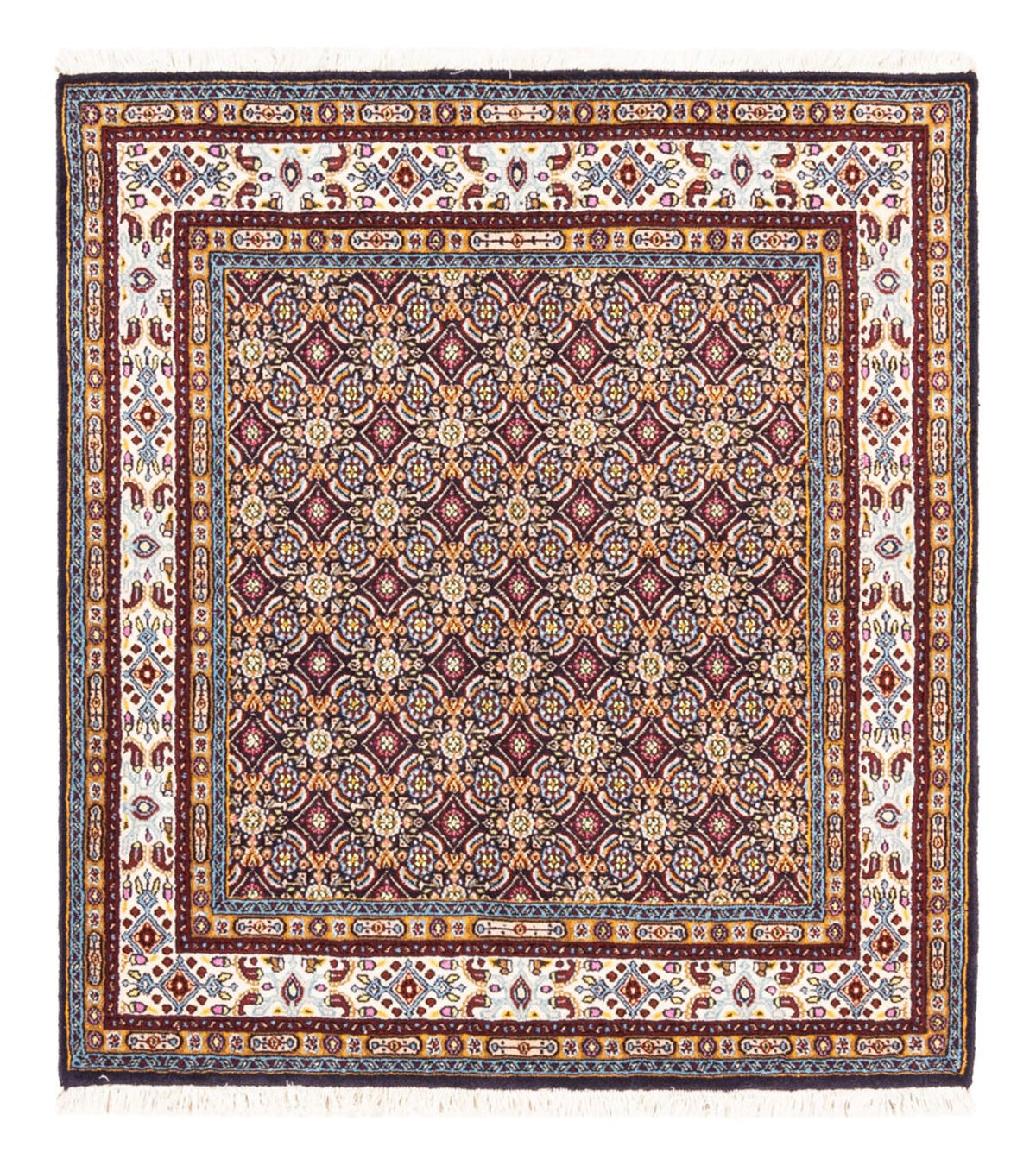 Alfombra de pasillo Alfombra persa - Clásica - 100 x 100 cm - azul oscuro