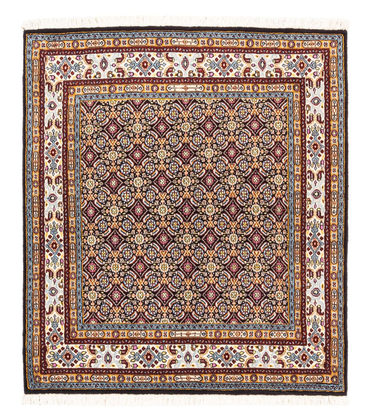 Alfombra de pasillo Alfombra persa - Clásica - 100 x 100 cm - azul oscuro