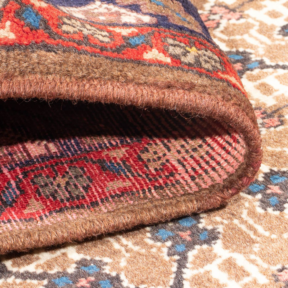 Alfombra de pasillo Alfombra persa - Nómada - 220 x 112 cm - crema