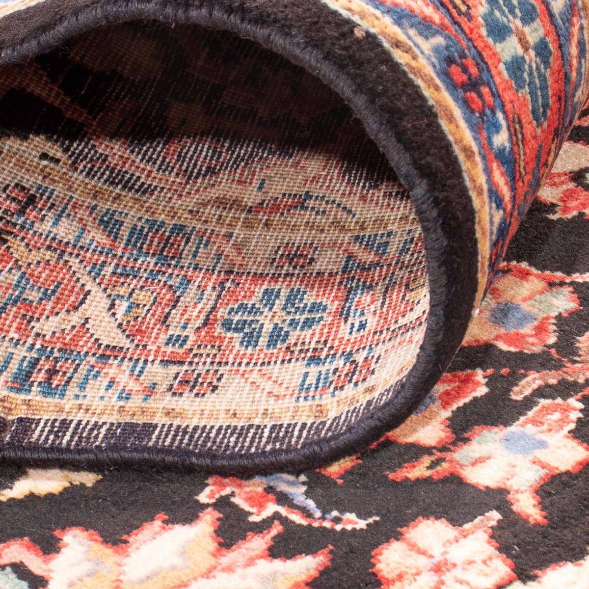 Alfombra de pasillo Alfombra persa - Nómada - 307 x 106 cm - azul oscuro