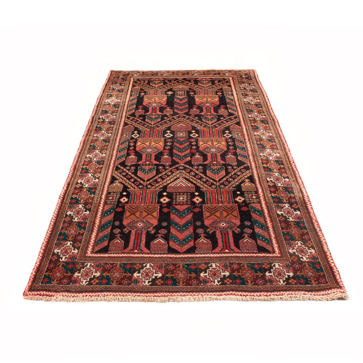 Alfombra de pasillo Alfombra persa - Nómada - 270 x 116 cm - azul oscuro