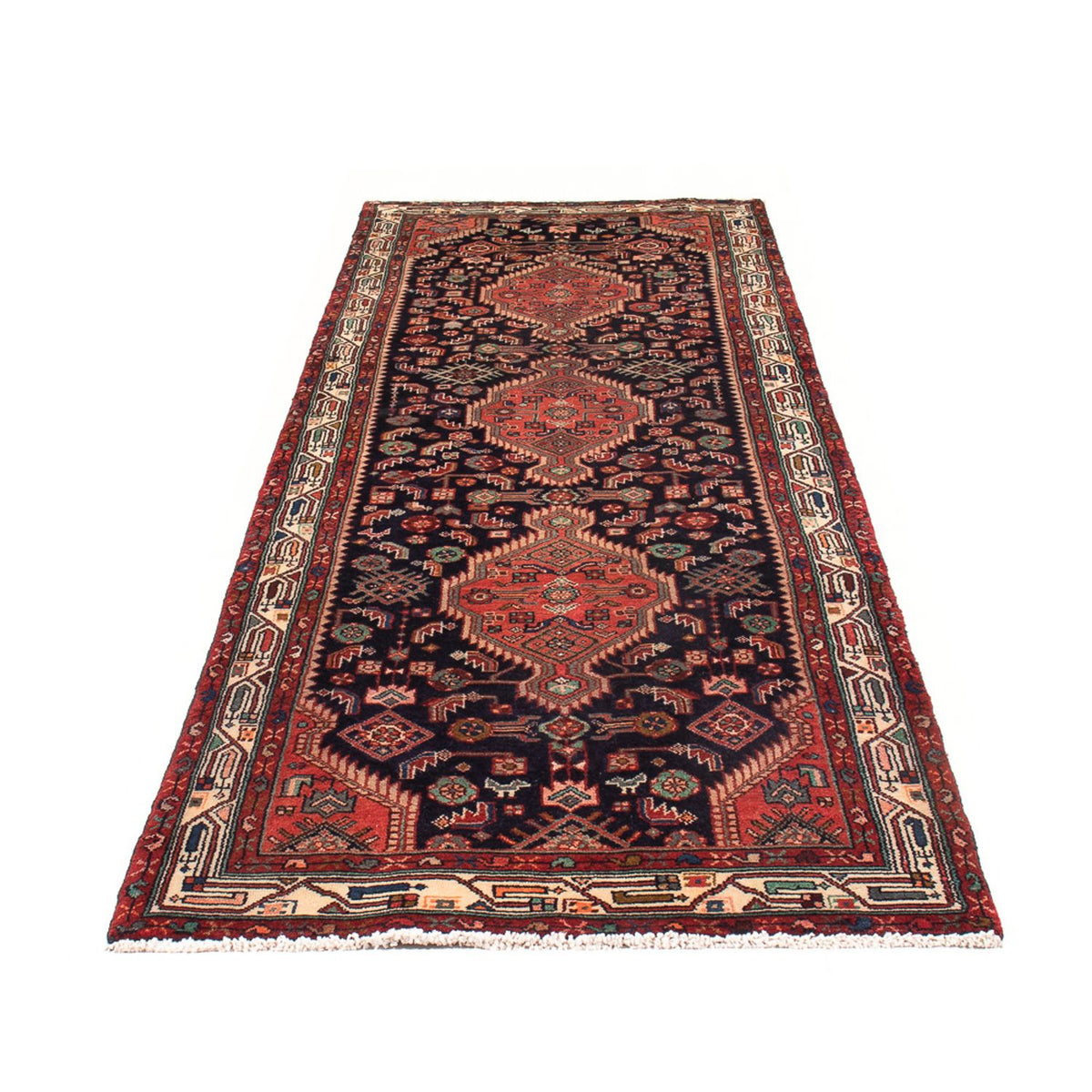 Alfombra de pasillo Alfombra persa - Nómada - 307 x 97 cm - azul oscuro