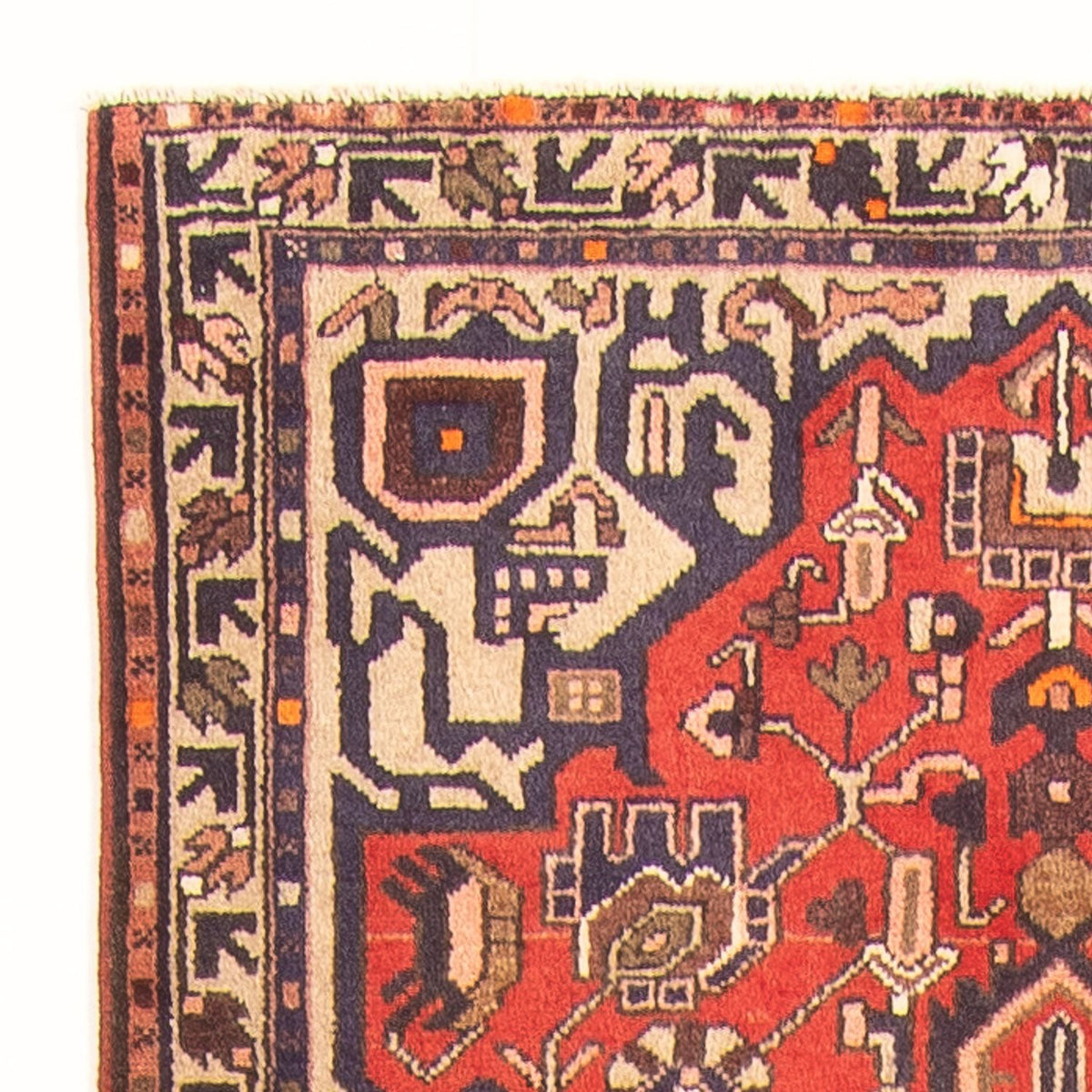 Alfombra de pasillo Alfombra persa - Bidjar - 293 x 109 cm - rojo