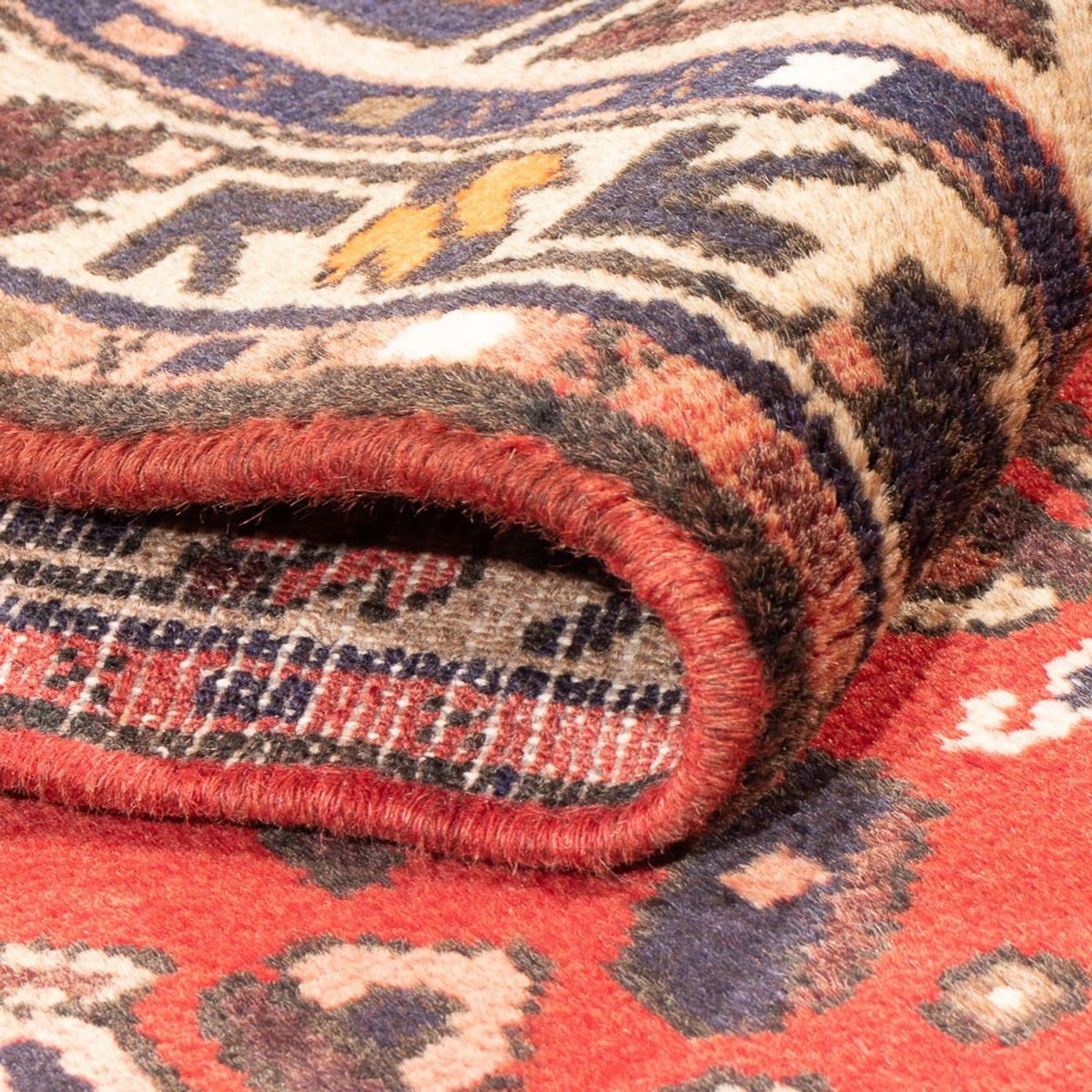 Alfombra de pasillo Alfombra persa - Bidjar - 293 x 109 cm - rojo