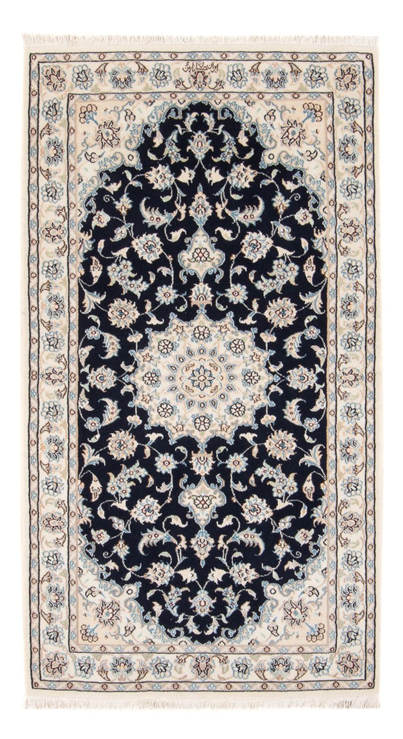 Alfombra Persa - Nain - Prima - 140 x 70 cm - azul oscuro