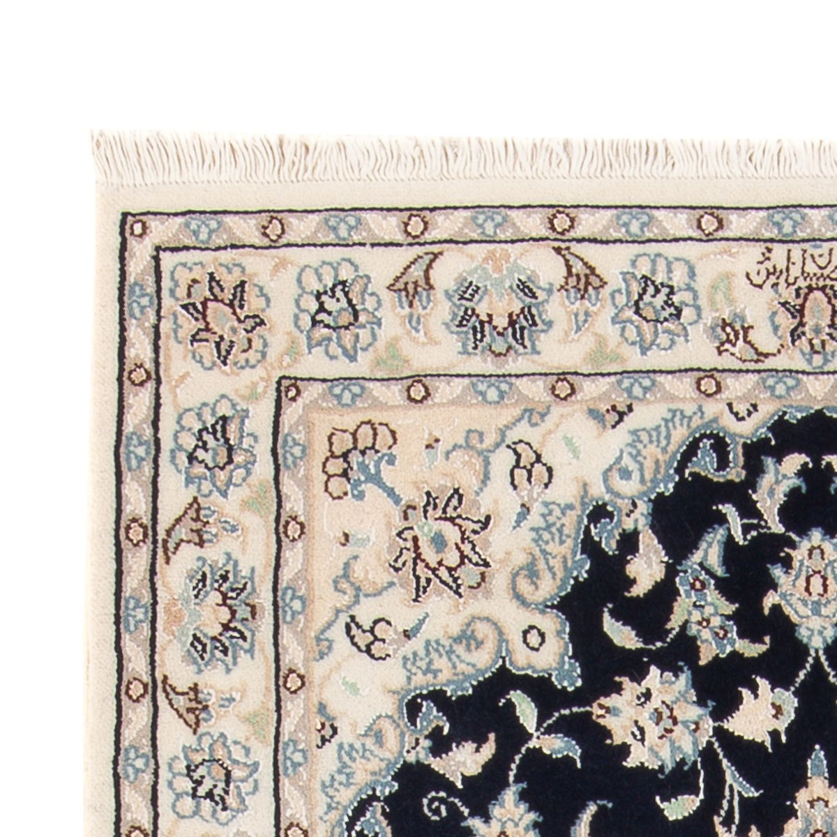 Alfombra Persa - Nain - Prima - 140 x 70 cm - azul oscuro