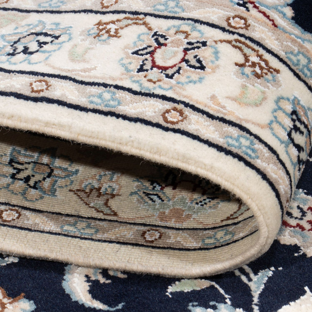 Alfombra Persa - Nain - Prima - 140 x 70 cm - azul oscuro