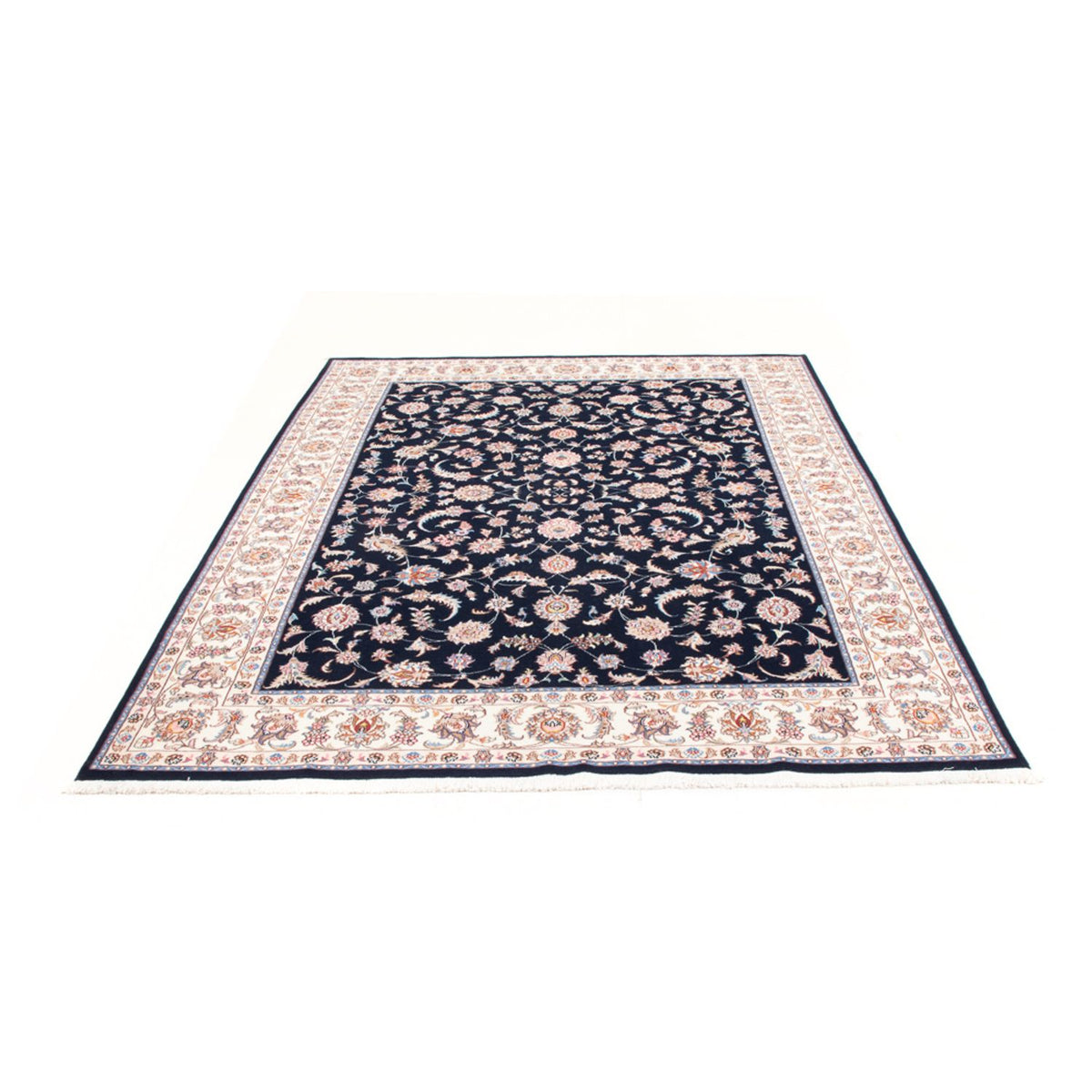 Alfombra Persa - Tabriz - Real - 240 x 172 cm - azul oscuro